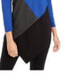 Alfani Women's Asymmetrical Colorblocked Sweater  Blue Sapphire Size Large