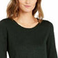 Alfani Women's Asymmetrical Colorblocked Sweater Emerald Pine Size Small