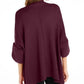 Alfani Women's Faux-Fur-Cuff Poncho Malbec Size Extra Large