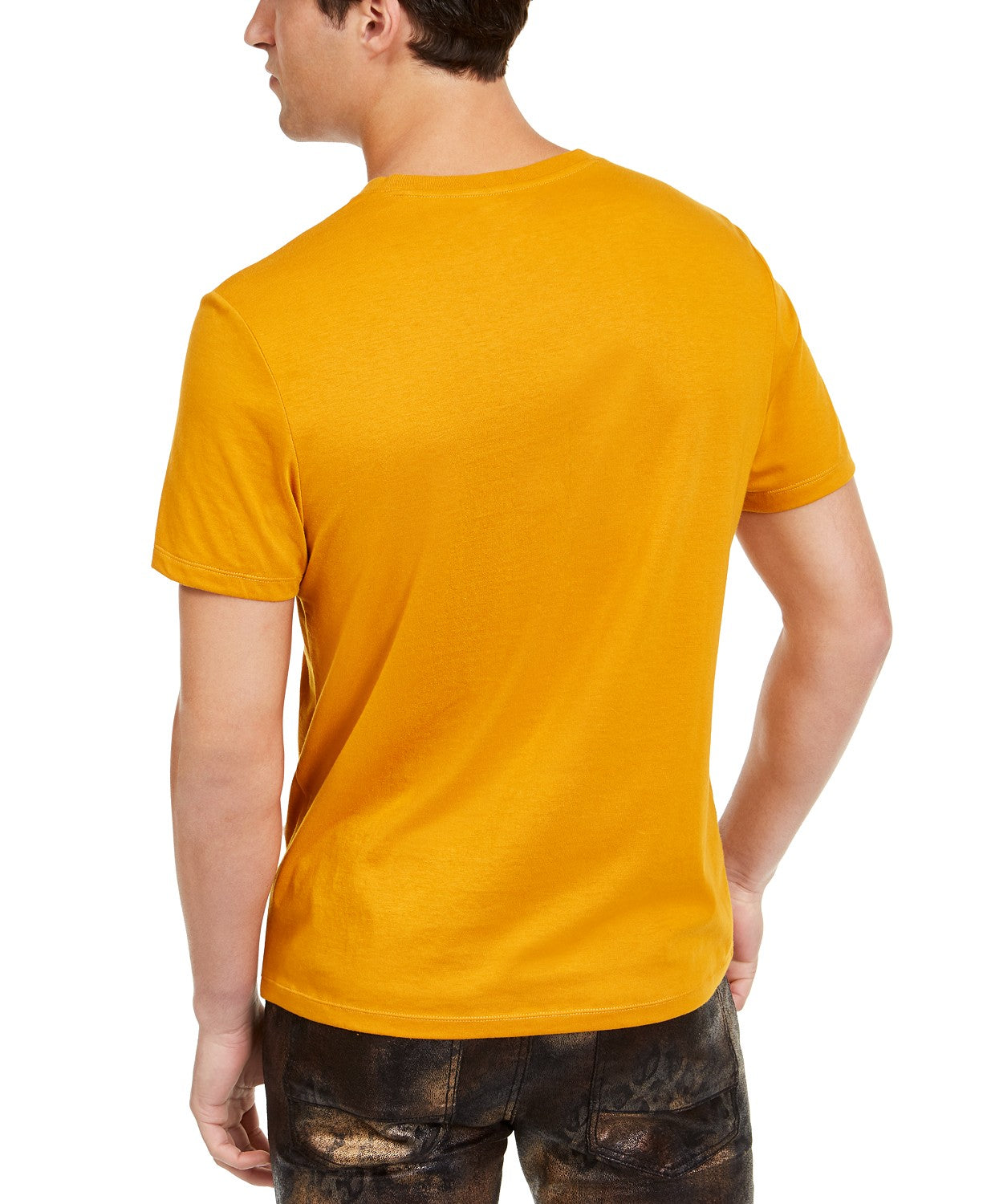 INC International Concepts Men's  Dual Tiger T-Shirt Yellow Size Large