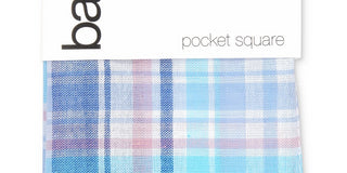 Bar III Men's Owens Plaid Pocket Square Navy Size Regular