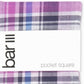 Bar III Men's Owens Plaid Pocket Square  Purple Size Regular
