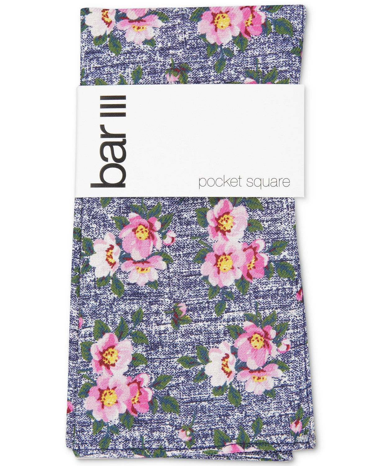 Bar III Men's Landell Floral Pocket Square Pink Size Regular
