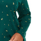 Karen Scott Women's Plus Size Tree Printed Mock-Neck Top  Green Size X-Large