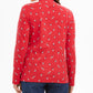 Karen Scott Women's Skiing Penguins Printed Mock-Neck Top Bright Red Size XX Large