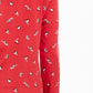 Karen Scott Women's Skiing Penguins Printed Mock-Neck Top  Red Size Large
