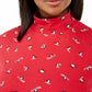 Karen Scott Women's Plus Size Skiing Penguins Printed Mock-Neck Top  Bright Red Size 1X