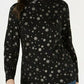 Karen Scott Women's Snowy Glory Mock-Neck Top Black Size Small