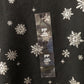 Karen Scott Women's Snowy Glory Mock-Neck Top Deep Black Size Extra Large