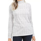 Karen Scott Women's Fair Isle Printed Turtleneck Top White Size X-Large