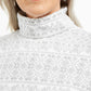 Karen Scott Women's Fair Isle Printed Turtleneck Top White Size X-Large