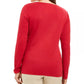 Karen Scott Women's Snow Bike Cotton Top Red Size Extra Large