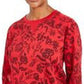 Karen Scott Women's Sport Twilight Printed Sweatshirt  New Red Amore Size Small