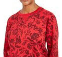 Karen Scott Women's Sport Twilight Printed Sweatshirt  New Red Amore Size Small