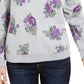 Karen Scott Women's Floral-Print Sweatshirt Gray Size 2 Extra Large