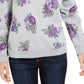 Karen Scott Women's Floral-Print Sweatshirt Gray Size Small