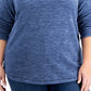 Karen Scott Women's Sport Space-Dye Microfleece Top Blue Size XX-Large