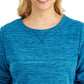 Karen Scott Women's Sport Space-Dye Microfleece Top  Black Size Small