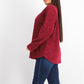Karen Scott Women's  Spacedye Microfleece Merlot Top Size Extra Large