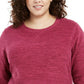 Karen Scott Women's Sport Space-Dye Microfleece Top Magenta Size X-Large
