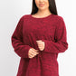 Karen Scott Women's Sport Space-Dye Microfleece Top Medium Red Size Medium