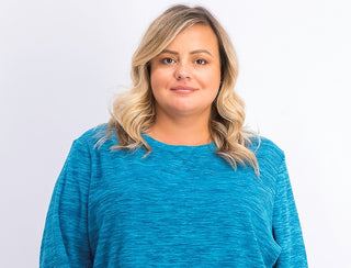 Karen Scott Women's Plus Size Marled Microfleece Top Blue Size 2 Extra Large