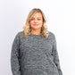 Karen Scott Women's Plus Size Marled Microfleece Top  Black Size 3 Extra Large