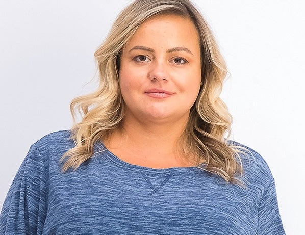 Karen Scott Women's Plus Size Marled Microfleece Top Blue Size 0X