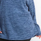 Karen Scott Women's Plus Size Marled Microfleece Top Blue Size 0X