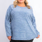 Karen Scott Women's Plus Size Marled Microfleece Top  Black Size Extra Large
