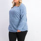 Karen Scott Women's Plus Size Marled Microfleece Top  Black Size Extra Large