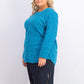 Karen Scott Women's Plus Sport Space-Dye Microfleece Top True Teal Size 3 Extra Large