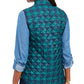 Karen Scott Women's Sport Plaid Puffer Vest Navy Size X-Small