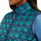 Karen Scott Women's Sport Plaid Puffer Vest Navy Size X-Small