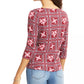 Charter Club Women's Tile-Print Top  Red Size Extra Large