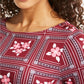 Charter Club Women's Tile-Print Top Red Size Extra Large
