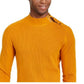 INC International Concepts Men's Ribbed Button Neck Sweater Gold Size 2 Extra Large