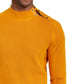 INC International Concepts Men's Ribbed Button Neck Sweater Gold Size 2 Extra Large
