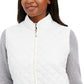 Karen Scott Women's Petite Quilted Puffer Vest White Size Medium