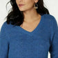 Style & Co Women's V-Neck Tunic Sweater Navy Size X-Large