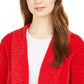 Style & Co Women's Shawl-Collar Open-Front Cardigan Red Size Medium