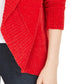Style & Co Women's Shawl-Collar Open-Front Cardigan Red Size Medium