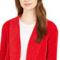 Style & Co Women's Knit Chenille Shawl Collar Cardigan Red Size Extra Large