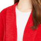 Style & Co Women's Knit Chenille Shawl Collar Cardigan Red Size Extra Small