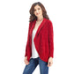 Style & co Women's Petite Shawl-Collar Open-Front Cardigan Red Size Small