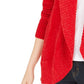 Style & co Women's Petite Shawl-Collar Open-Front Cardigan Red Size Small
