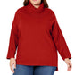 Style & Co Women's Ribbed Turtleneck Sweater Red Size 2 Extra Large