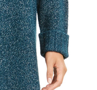 Style & Co Women's  Fair Isle Tunic Sweater Green Size Large