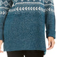 Style & Co Women's Fair Isle Tunic Sweater Fi Dark Kale Size Extra Small