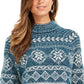 Style & Co Women's Fair Isle Tunic Sweater Blue Size Large